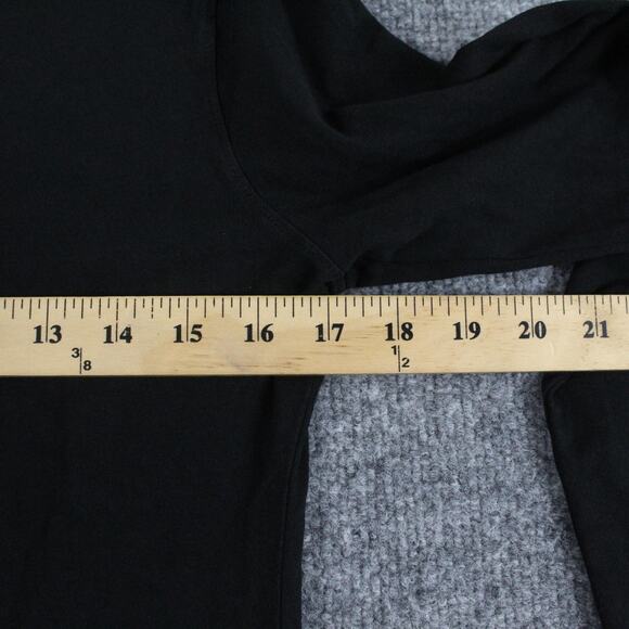 Frank Eileen Dress XS Nicole Henley Polo Long Sleeve Jersey Black Casual Chic - Picture 11 of 12